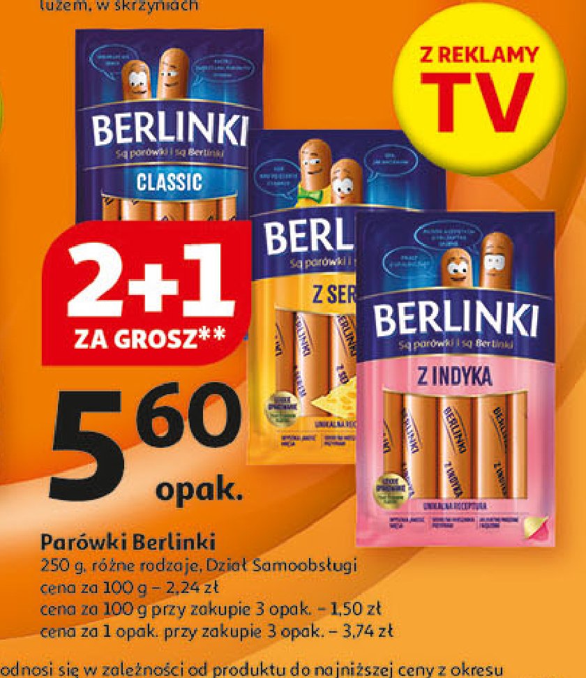 Parówki z indyka Morliny berlinki promocja