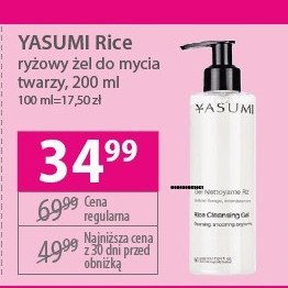 Żel ryżowy do mycia twarzy Yasumi promocja