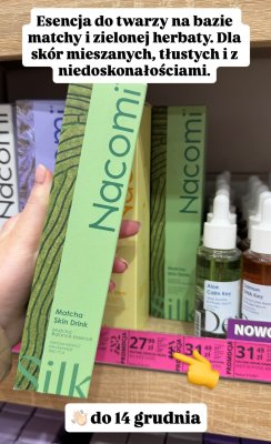 Esencja do twarzy Matcha Skin Drink promocja w Hebe