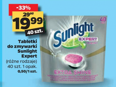 Tabletki do zmywarki extra shine Sunlight expert promocja