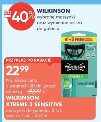 Maszynki do golenia WILKINSON XTREME 3 SENSITIVE maszynki do golenia, 8 szt promocja w Super-Pharm