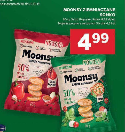 Chipsy ryżowe paprykowe Moonsy promocja