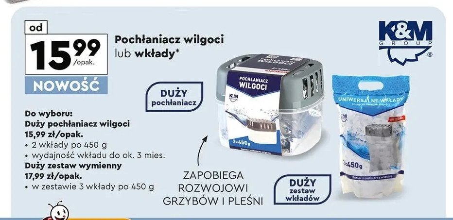 Pochłaniacz wilgoci K&m promocja w Biedronka