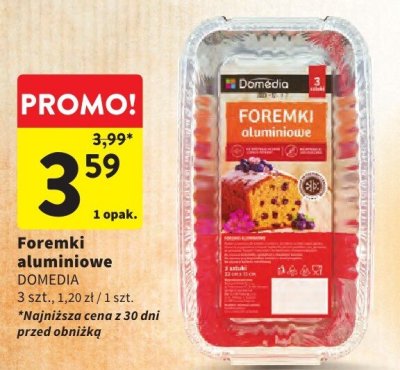 Foremki aluminiowe DOMEDIA promocja w Intermarche