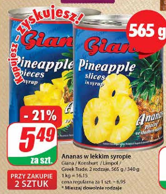 Ananas plastry Vera promocja