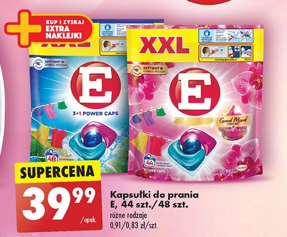 Kapsułki do prania orchidea & olejek makadamia E 3+1 power caps promocja