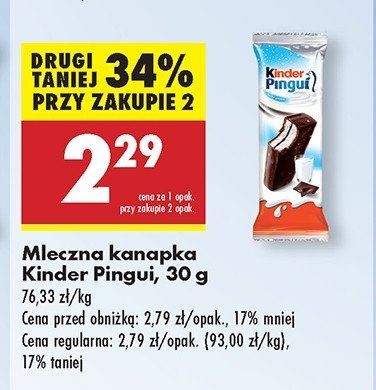 Baton kakaowy Kinder pingui promocja
