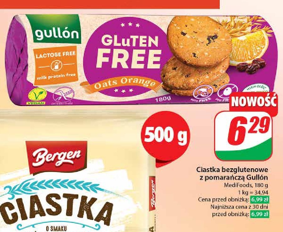 Ciastka z owsem i pomarańczami Gullon promocja