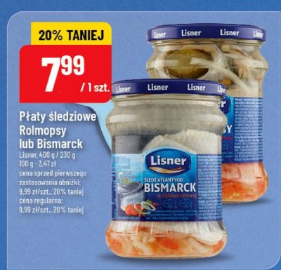 Płaty śledziowe Bismarck Lisner promocja w POLOmarket