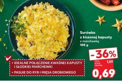 Surówka z kiszonej kapusty z marchewką 100 g promocja w Kaufland