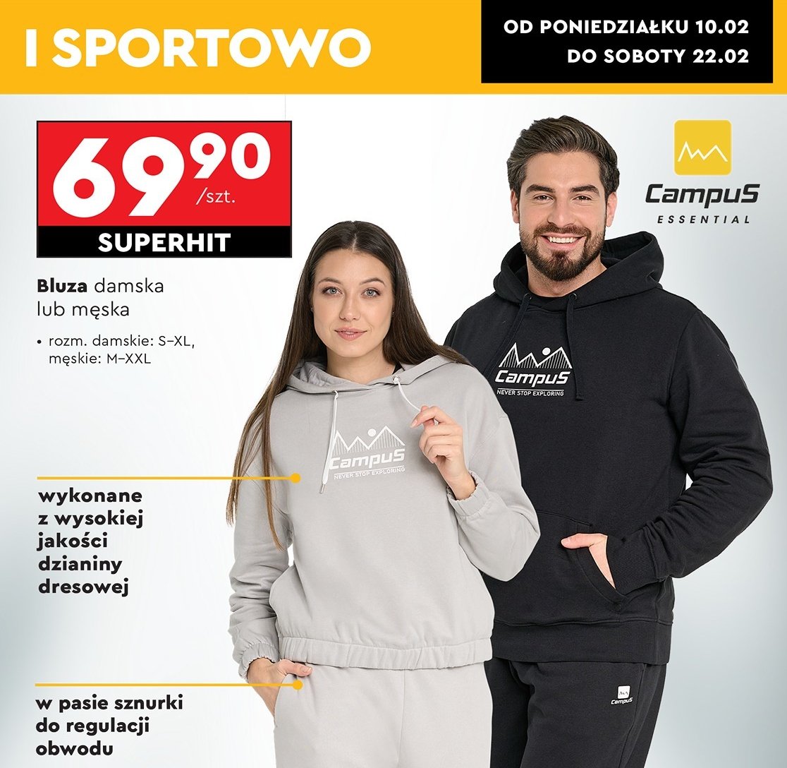 Bluza męska m-xxl CAMPUS promocja w Biedronka