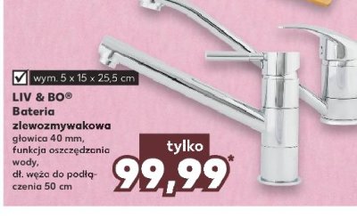 Bateria zlewozmywakowa Liv & bo promocja