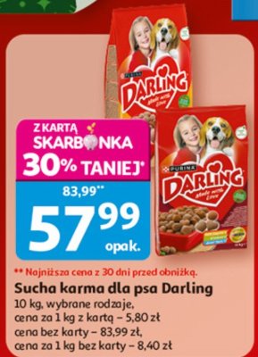 Sucha karma dla psa Darling promocja w Auchan