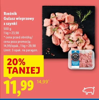 Gulasz wieprzowy z szynki promocja w Lidl