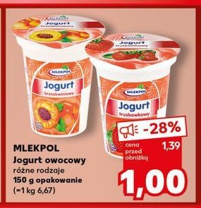 Jogurt brzoskwiniowy Mlekpol promocja