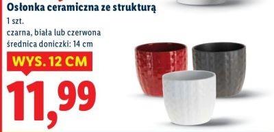 Osłonka ceramiczna ze strukturą promocja w Lidl