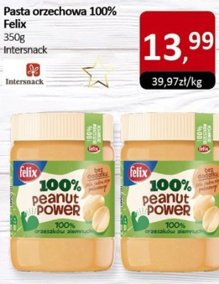 Pasta orzechowa 100% Felix 350g promocja w Market Point