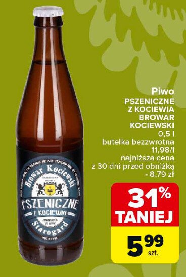 Piwo Browar kociewski pszeniczne z kociewia promocja w Carrefour