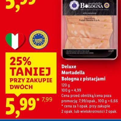 Mortadella Bologna z pistacjami  promocja w Lidl
