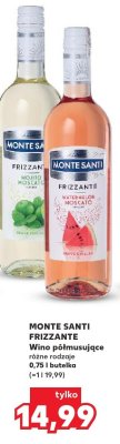Wino Monte Santi Frizzante półmusujące różne rodzaje 0,75 l  promocja w Kaufland