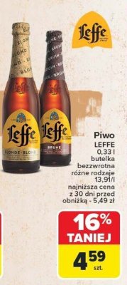 Piwo LEFFE 0.33l butelka promocja w Carrefour