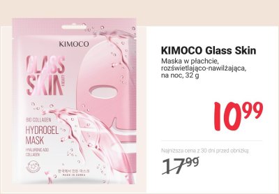 Maska w płachcie rozświetlająco-nawilżająca na noc Glass Skin  promocja w Rossmann