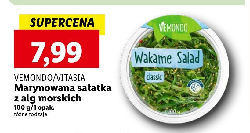 Sałatka marynowana z alg morskich Vemondo promocja