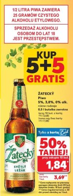 Piwo Žatecký różne rodzaje 5+5 gratis promocja w Kaufland