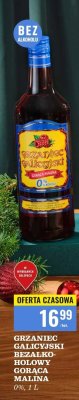 Wino grzane bezalkoholowe gorąca malina 0% promocja w Biedronka