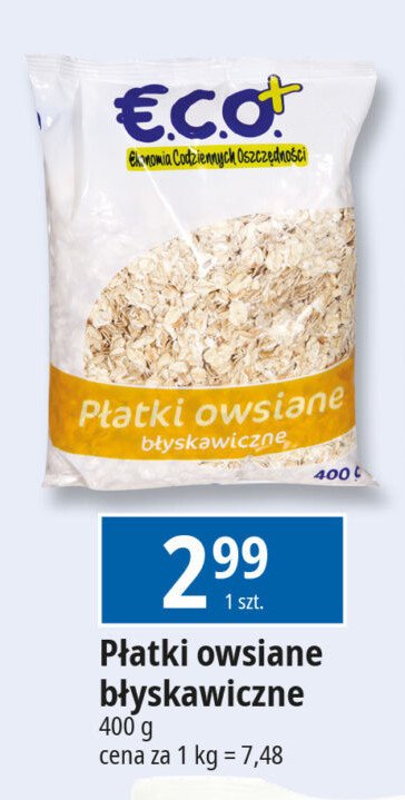 Płatki owsiane błyskawiczne Eco+ promocja