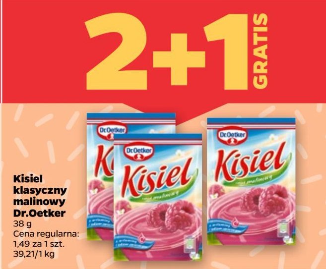 Kisiel malinowy Dr. oetker promocja w Netto