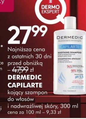Szampon kojący DERMEDIC CAPILARTE promocja w Super-Pharm