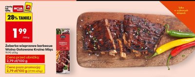 Żeberka wieprzowe BBQ promocja w Biedronka