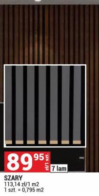 Lamele akustyczne Szary promocja w Merkury Market