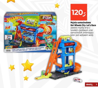 Myjnia samochodowa Hot Wheels City: Let's Race zawiera myjnię wraz z tunelem zjazdowym oraz samochodzik zmieniający kolor pod wpływem wody promocja w Dealz