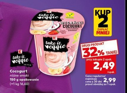 Cocogurt truskawka-banan K-classic takie it veggie promocja