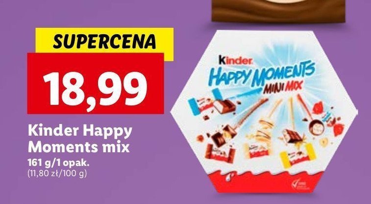 Zestaw słodyczy Kinder happy moments promocja