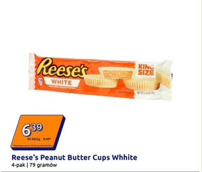 Ciasteczka Peanut Butter Cups White promocja w Action