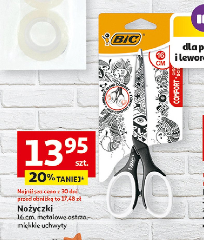 Nożyczki comfort decor 16 cm Bic promocja