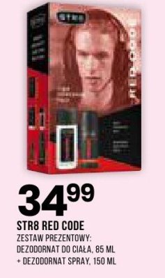 Zestaw prezentowy STR8 Red Code dezodorant do ciała 85 ml + dezodorant spray 150 ml promocja w Drogerie Natura