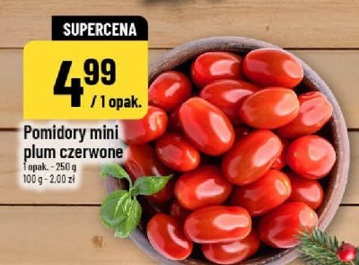 Pomidory mini plum czerwone promocja w POLOmarket