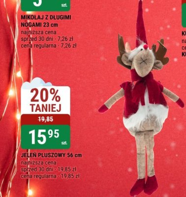 Mikołaj z długimi nogami 23 cm promocja w bi1