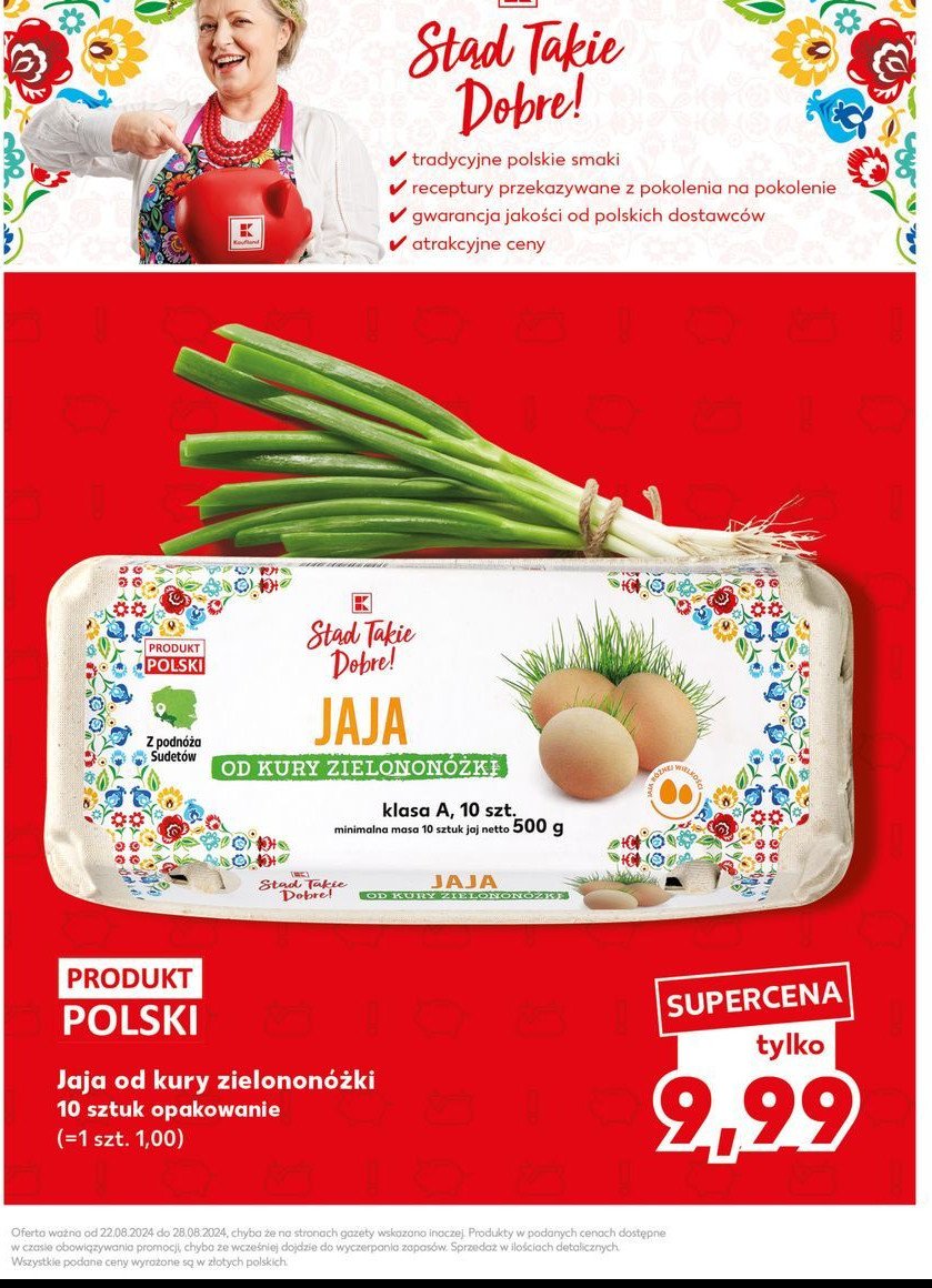 Jaja kury zielononózki K-classic stąd takie dobre! promocja