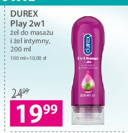Żel do masażu 2w1 aloes Durex play promocja