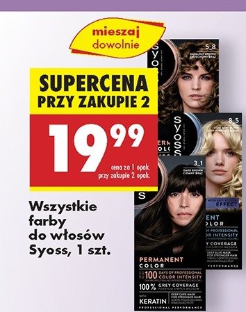 Farba do włosów 5.8 SYOSS PERMANENT promocja w Rossmann