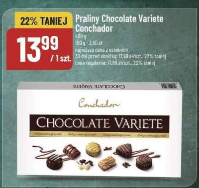 Praliny Chocolate Variete Conchador promocja w POLOmarket