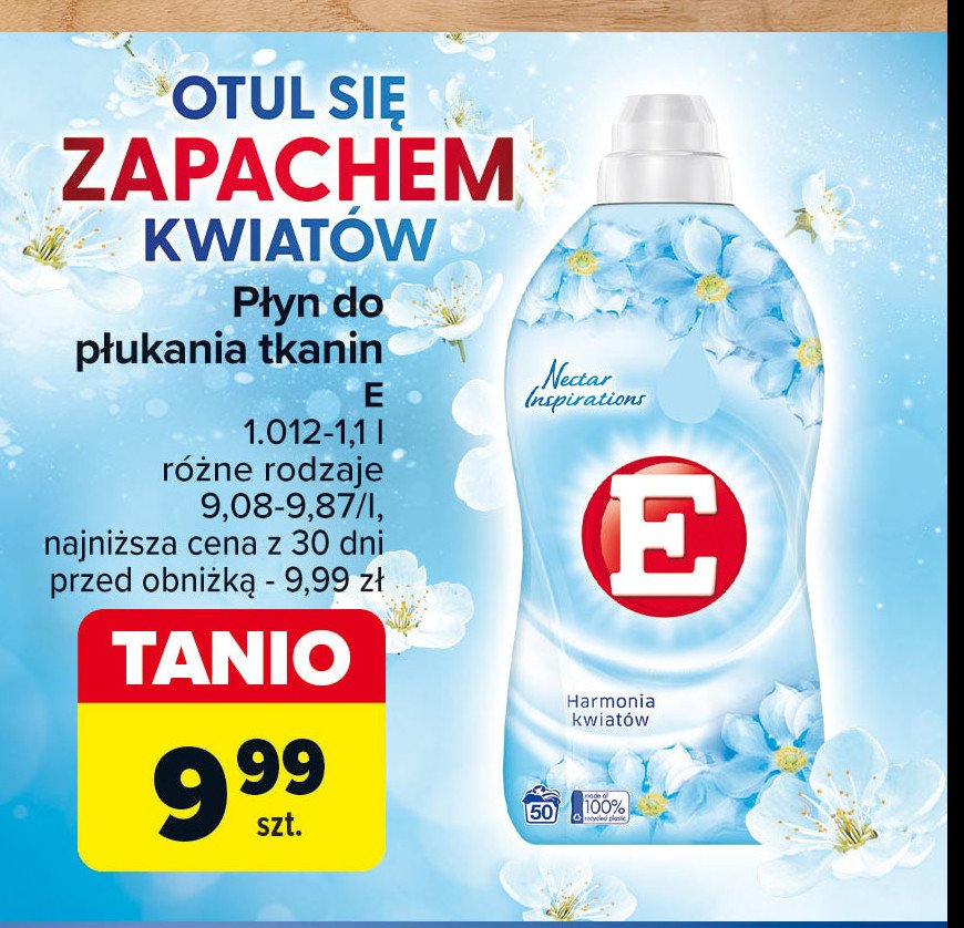 Płyn do zmiękczania tkanin harmonia kwiatów E nectar inspirations promocja w Carrefour