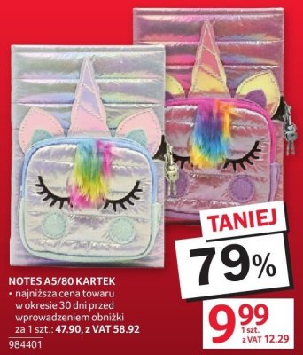 Notes A5/80 kartek Unicorn promocja w Selgros