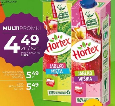 Napój Hortex Jabłko-Mięta 1 L promocja w Duży Ben