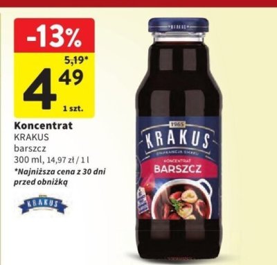 Koncentrat KRAKUS Barszcz 300 ml promocja w Intermarche